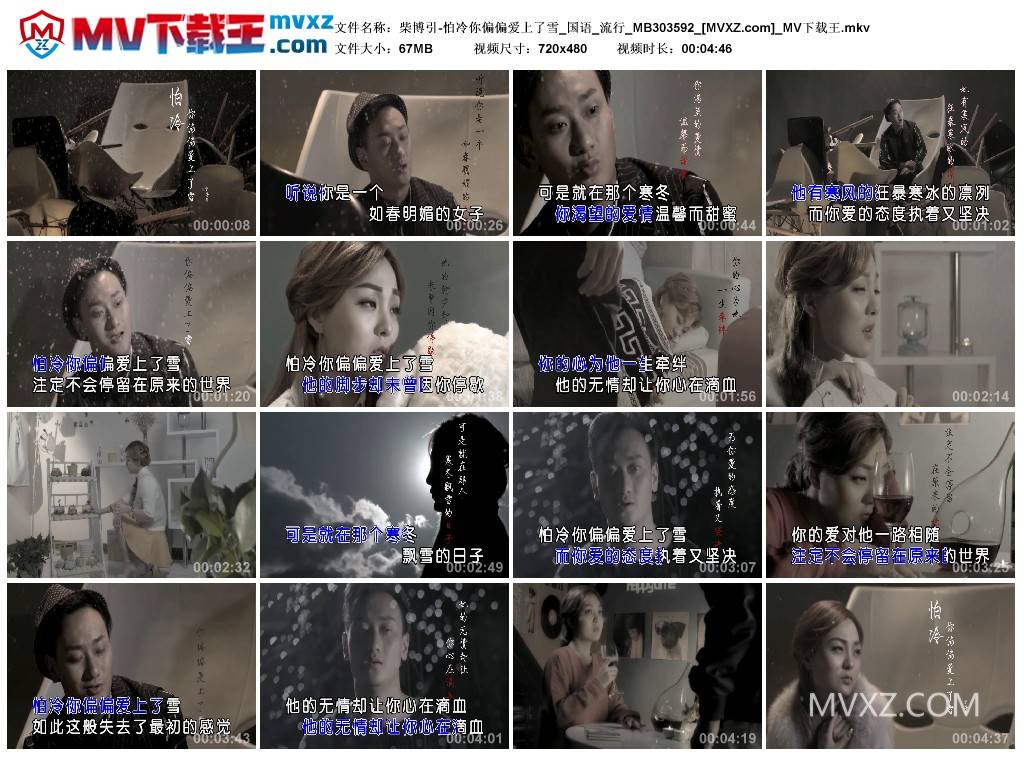 柴博引-怕冷你偏偏爱上了雪_国语_流行_MB303592